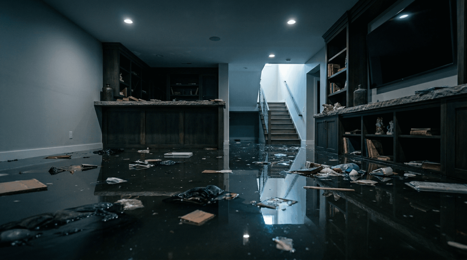 garland water damage restoration flooded home standing water